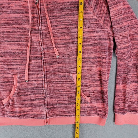 Vintage Y2K Juicy Couture Pink Velour Zip-Up Hoodie Jacket XL Space Dyed Crown - Picture 8 of 8